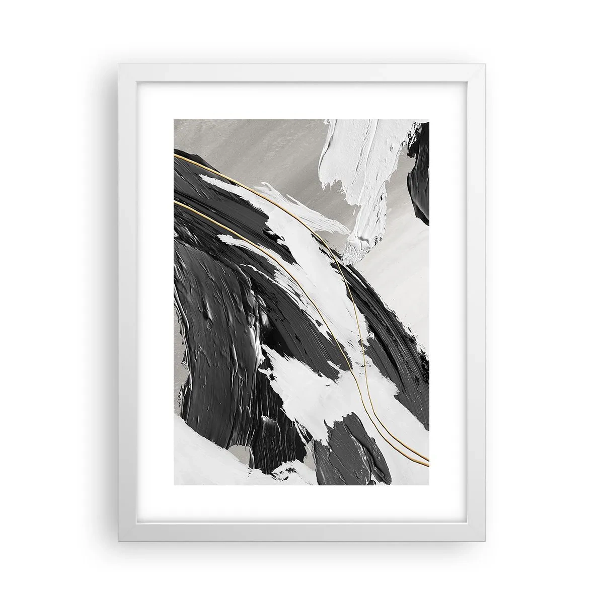 Affiche dans un cadre blanc - Poster - L'abstraction à grande échelle - 30x40 cm