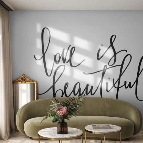 Papier Peint Photo Premium Canvas - Lire et répéter - Typographie, Affirmation, Maxime - 400x280 cm