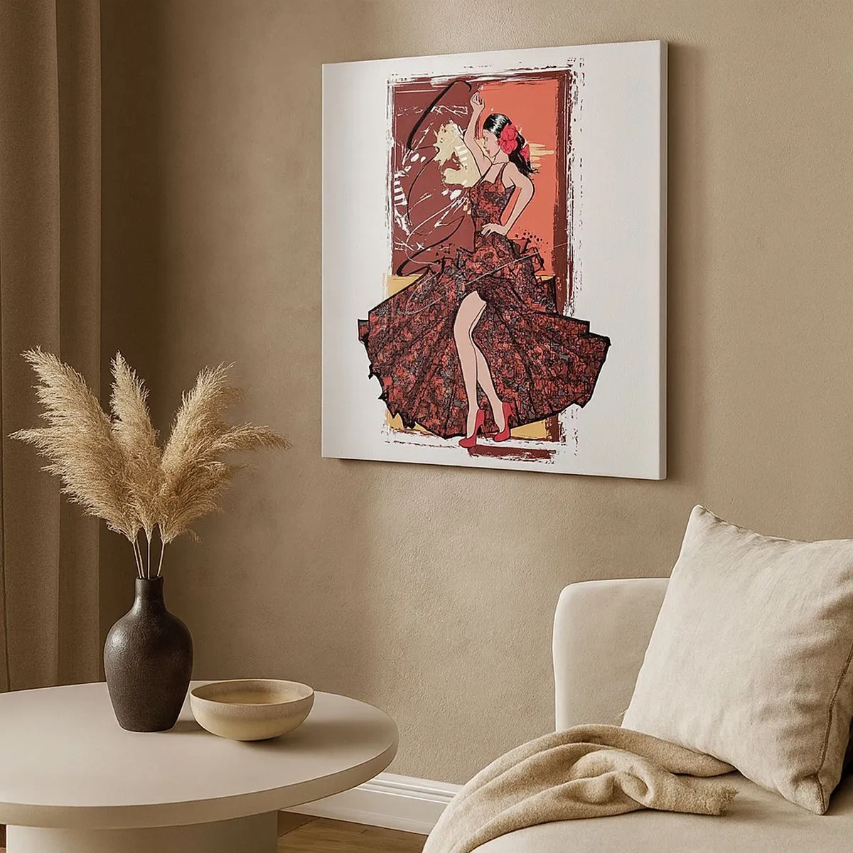 Impression sur toile - Image sur toile - Au rythme du cœur - 30x30 cm