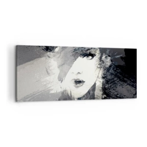 Impression sur toile - Image sur toile - Derrière un voile gris - 100x40 cm