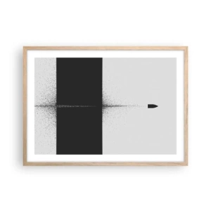 Affiche dans un chêne clair - Poster - Droit au but - 70x50 cm