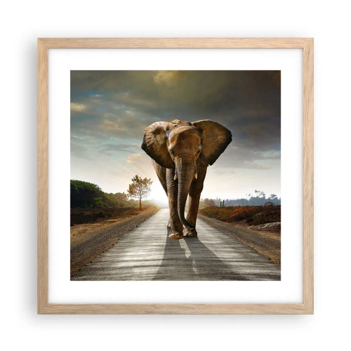 Affiche dans un chêne clair - Poster - Et pas du tout en porcelaine - 40x40 cm