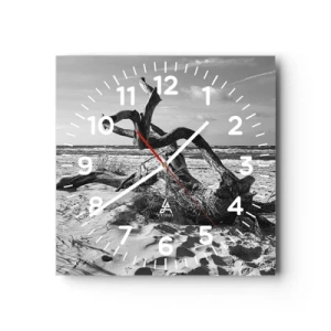 Horloge murale - Pendule murale - Sculpture marine - 40x40 cm