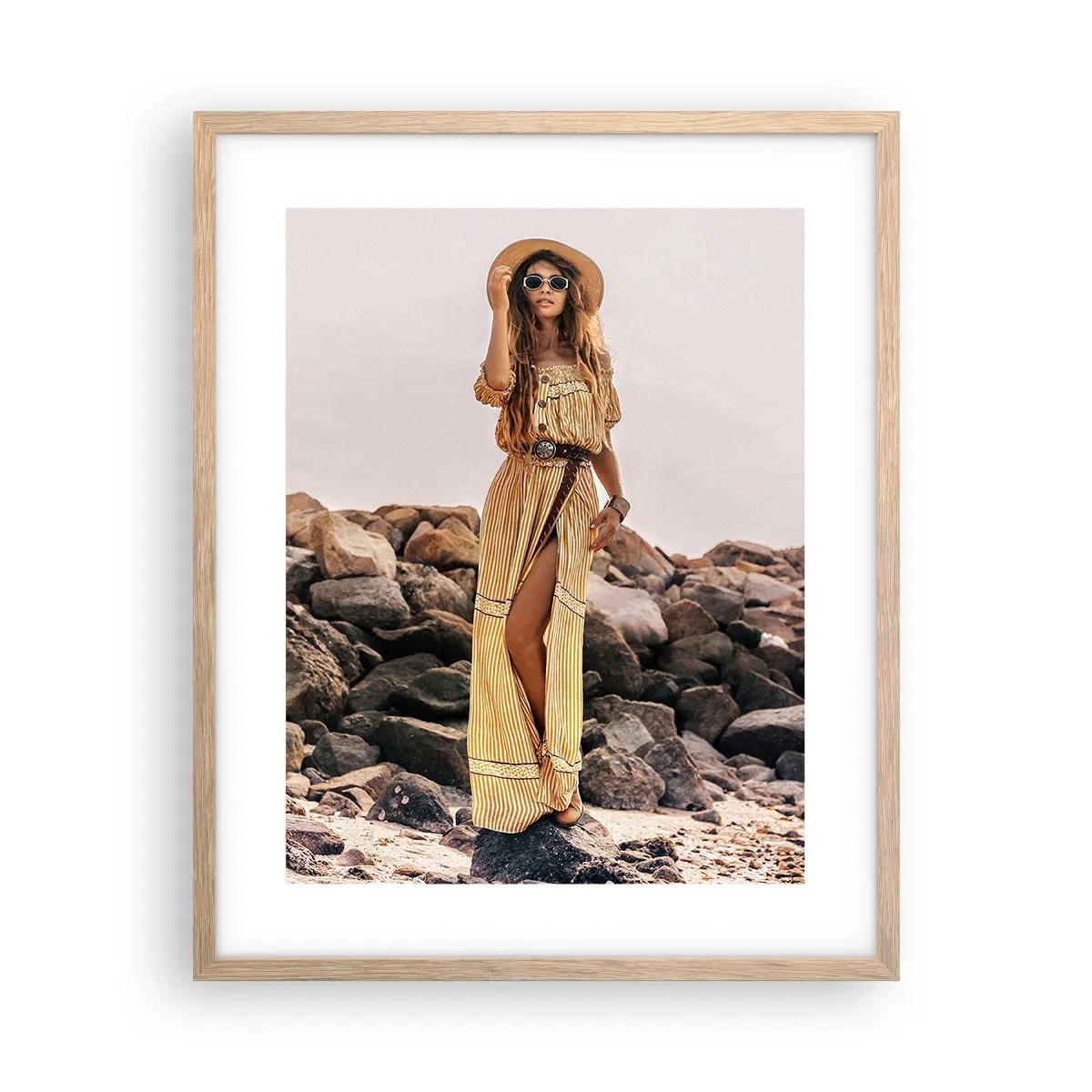 Affiche dans un chêne clair - Poster - La magie des pierres - 40x50 cm