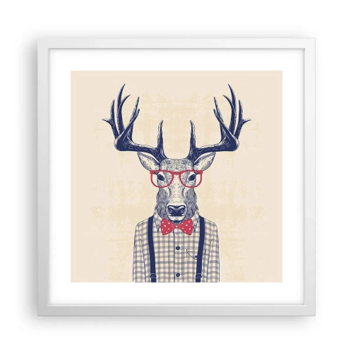 Affiche dans un cadre blanc - Poster - Une extravagance amusante - 40x40 cm