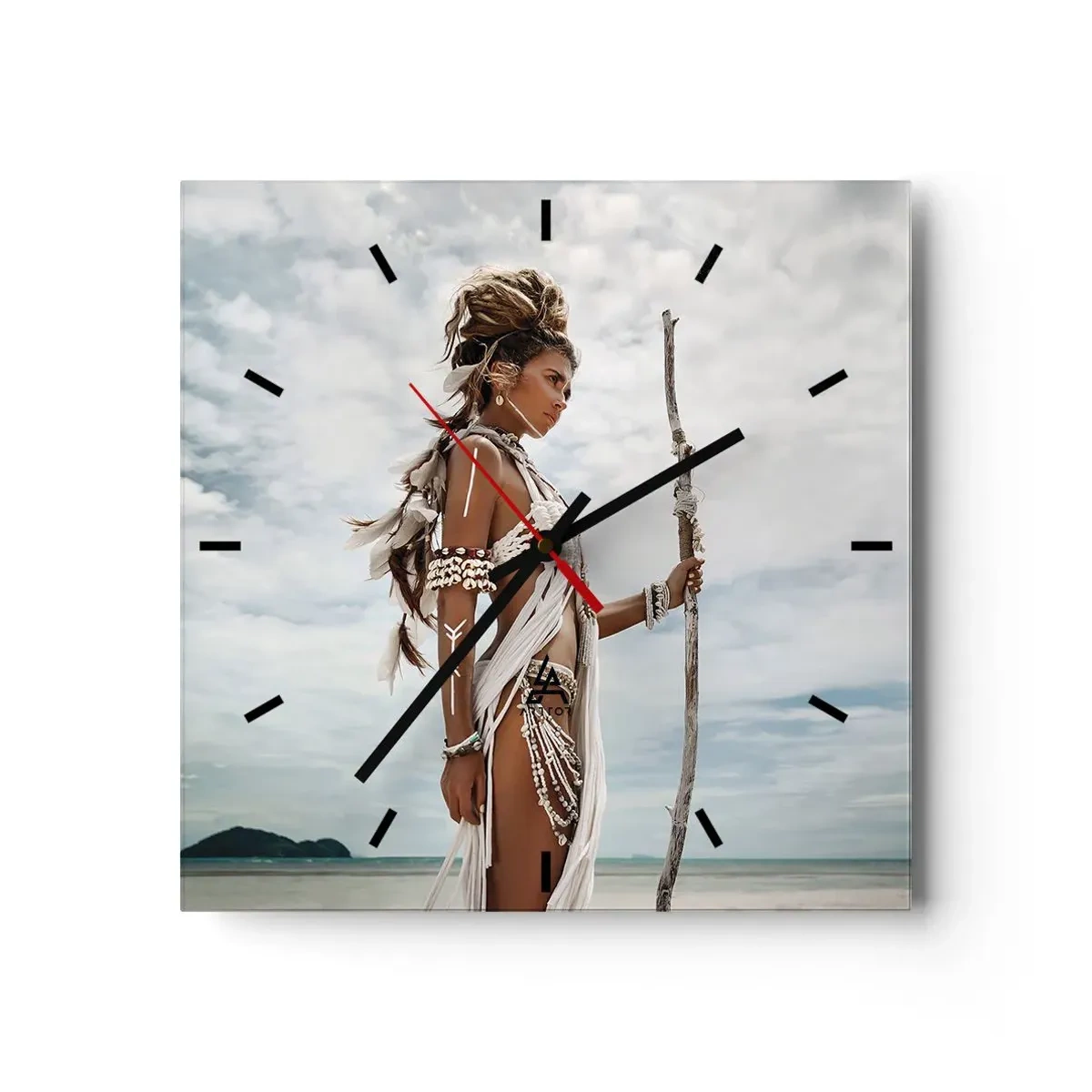 Horloge murale - Pendule murale - Reine des tropiques - 40x40 cm