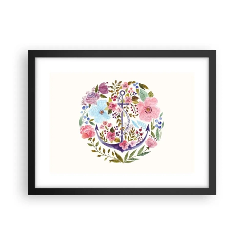 Affiche dans un cadre noir - Poster - Le beau rêve du marin - 40x30 cm