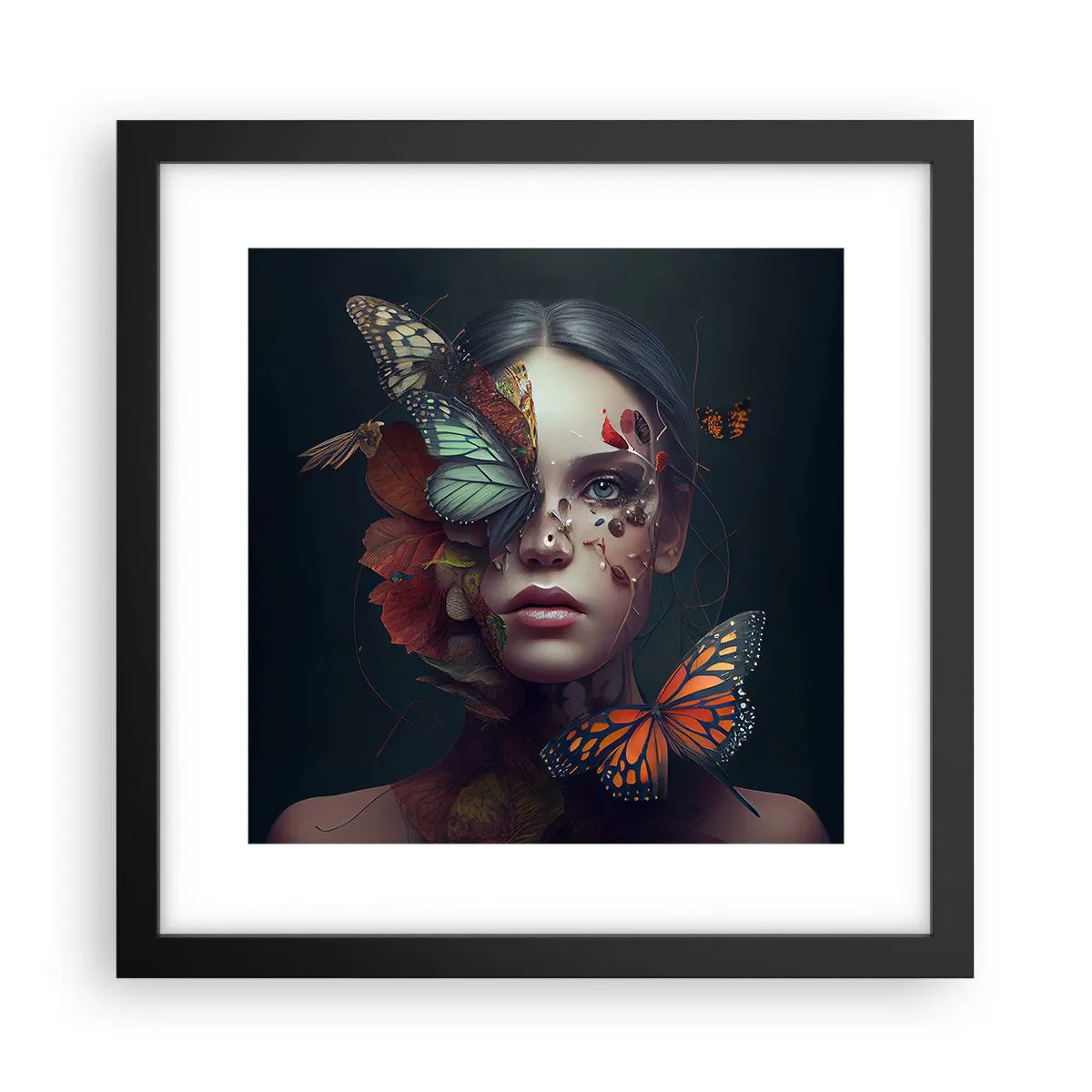 Affiche dans un cadre noir - Poster - Une merveilleuse métamorphose - 30x30 cm