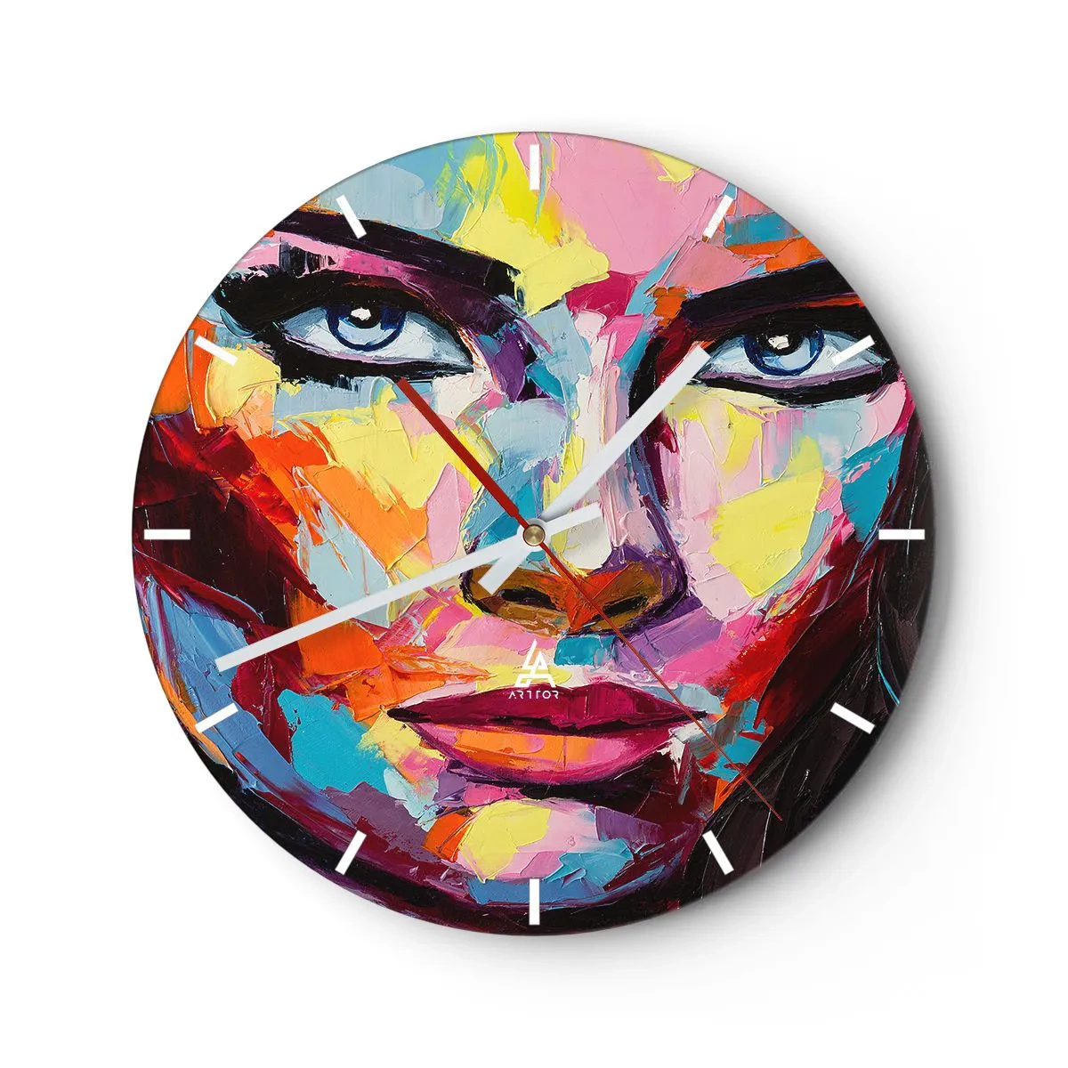 Horloge murale - Pendule murale - L'âme aussi est colorée - 40x40 cm