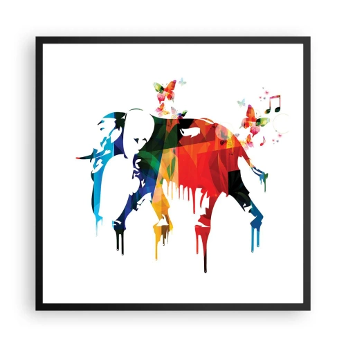 Affiche dans un cadre noir - Poster - Tout le monde peut danser - 60x60 cm
