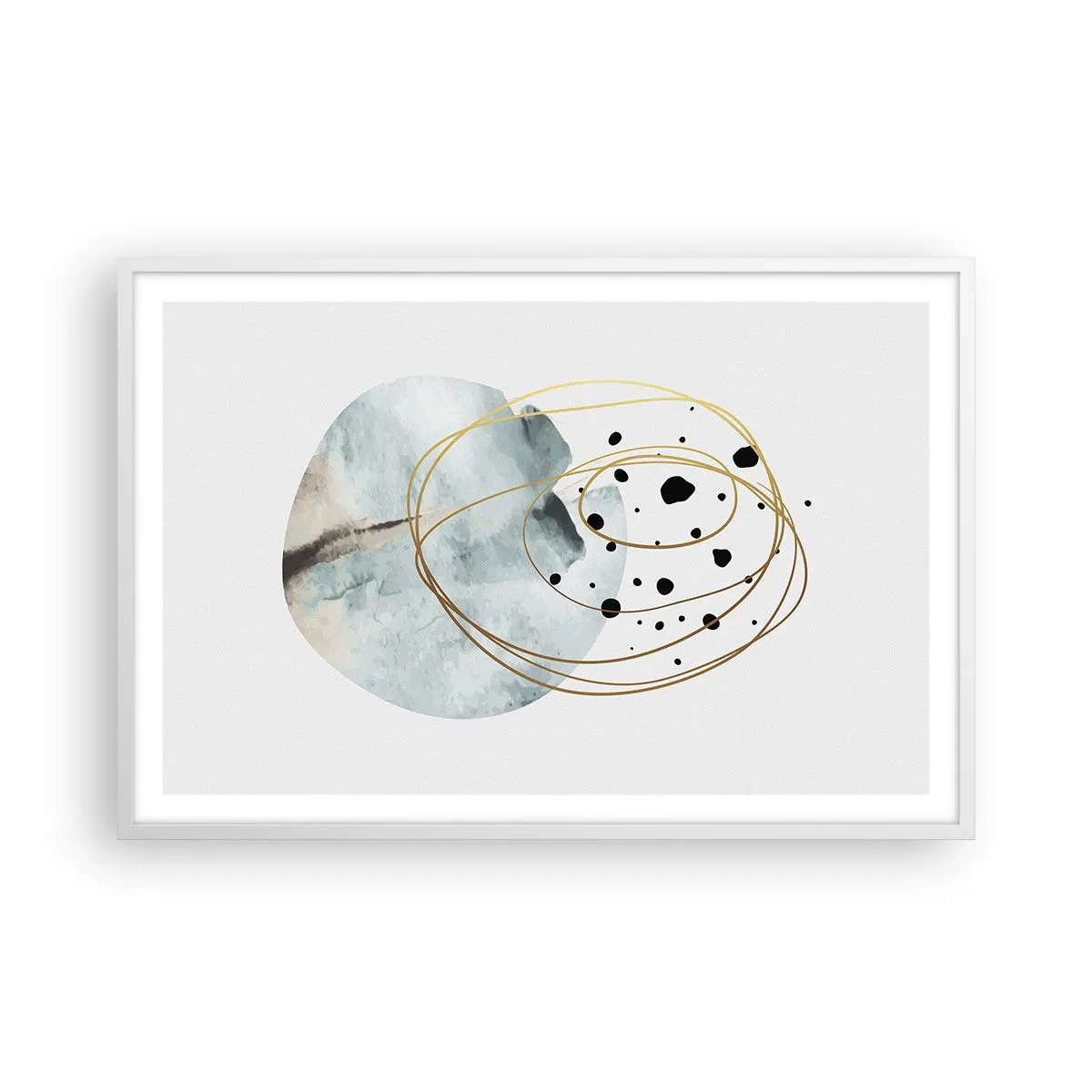 Affiche dans un cadre blanc - Poster - Emmêlement de l'espace - 91x61 cm