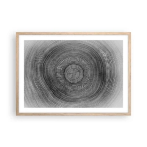 Affiche dans un chêne clair - Poster - Signe du temps - 70x50 cm