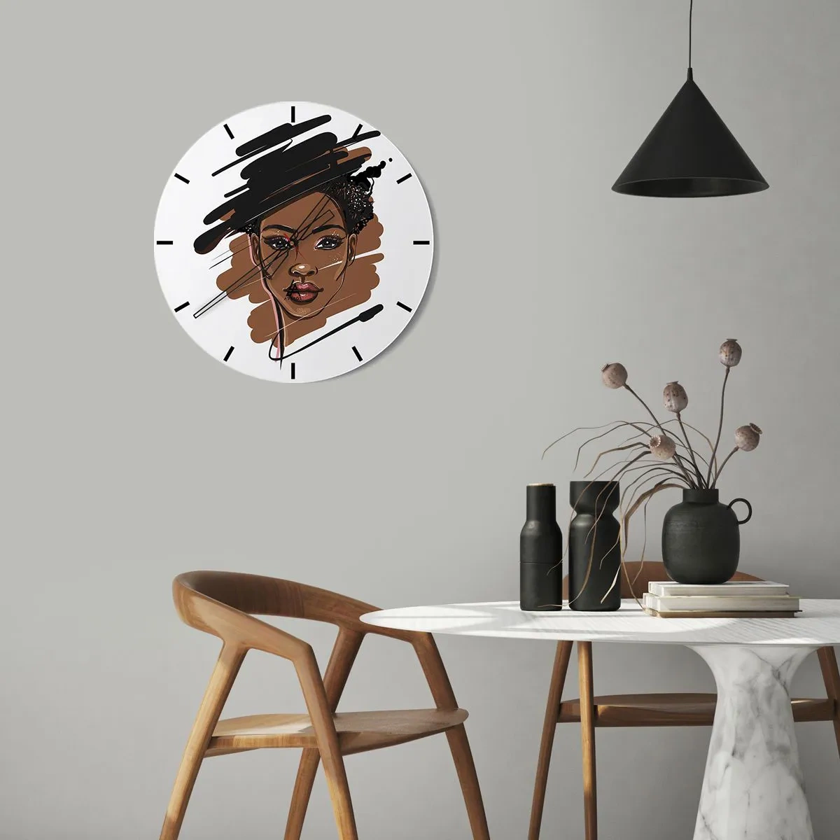 Horloge murale - Pendule murale - Doux comme le chocolat - 40x40 cm