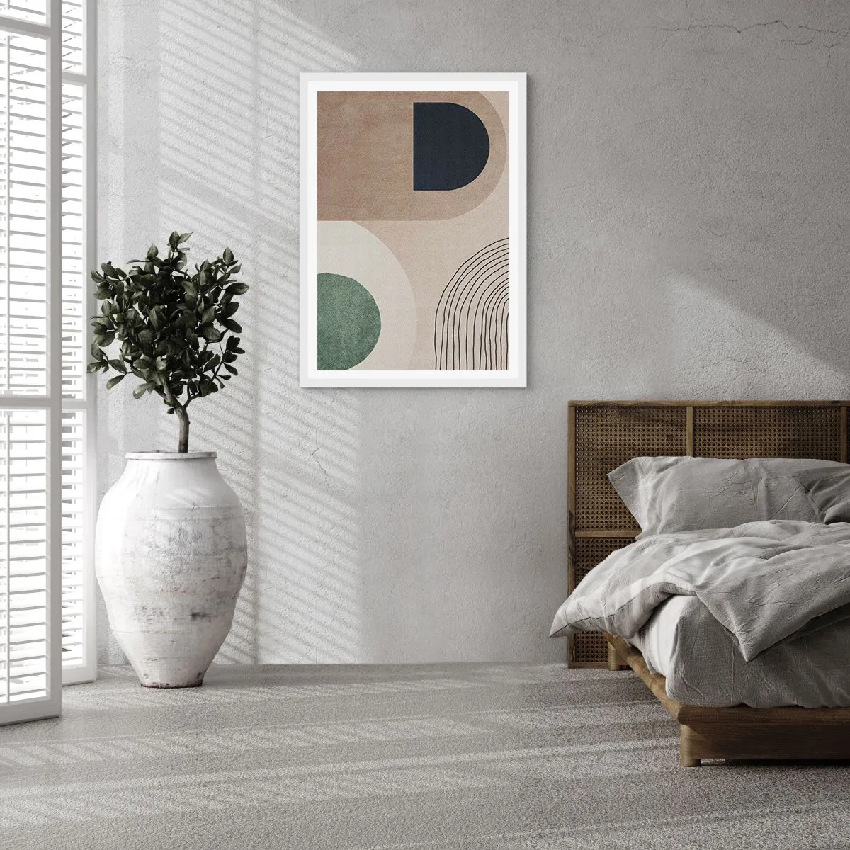 Affiche dans un cadre blanc - Poster - La douceur de l'ovale - 30x40 cm