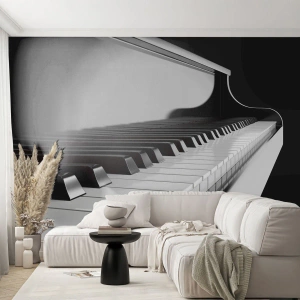 Papier peint sur mesure Premium Sand - Harmonie des formes et des couleurs - Piano, Piano, Musique