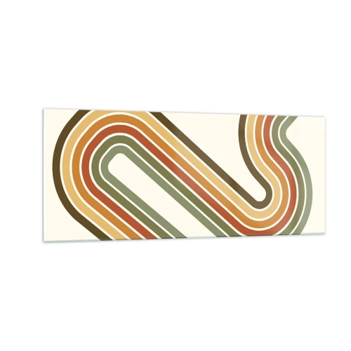 Impression sur verre - Image sur verre - En zig zag vers le but - 100x40 cm