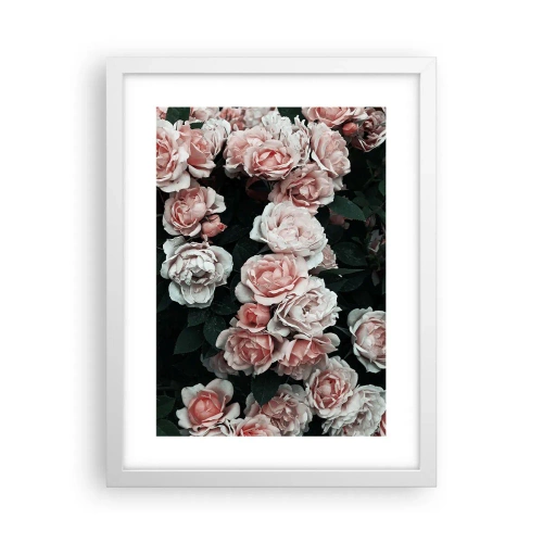Affiche dans un cadre blanc - Poster - Ensemble de rose - 30x40 cm