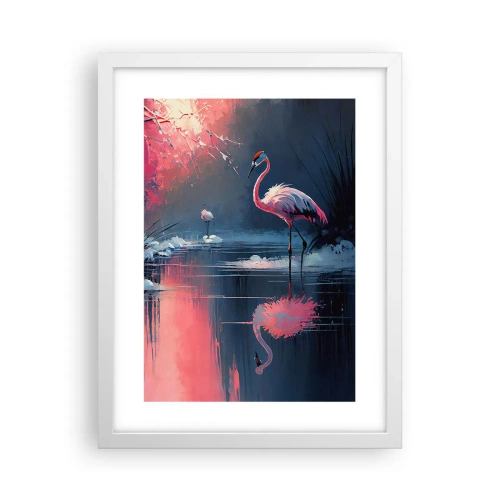 Affiche dans un cadre blanc - Poster - La retraite d'un oiseau - 30x40 cm