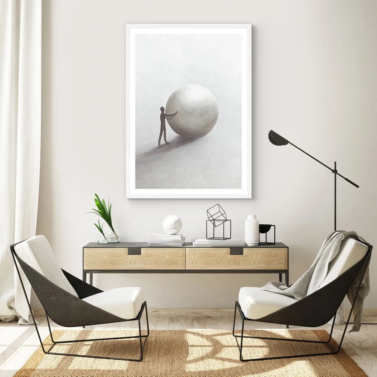 Affiche dans un cadre blanc - Poster - Jeu de la vie - 40x50 cm