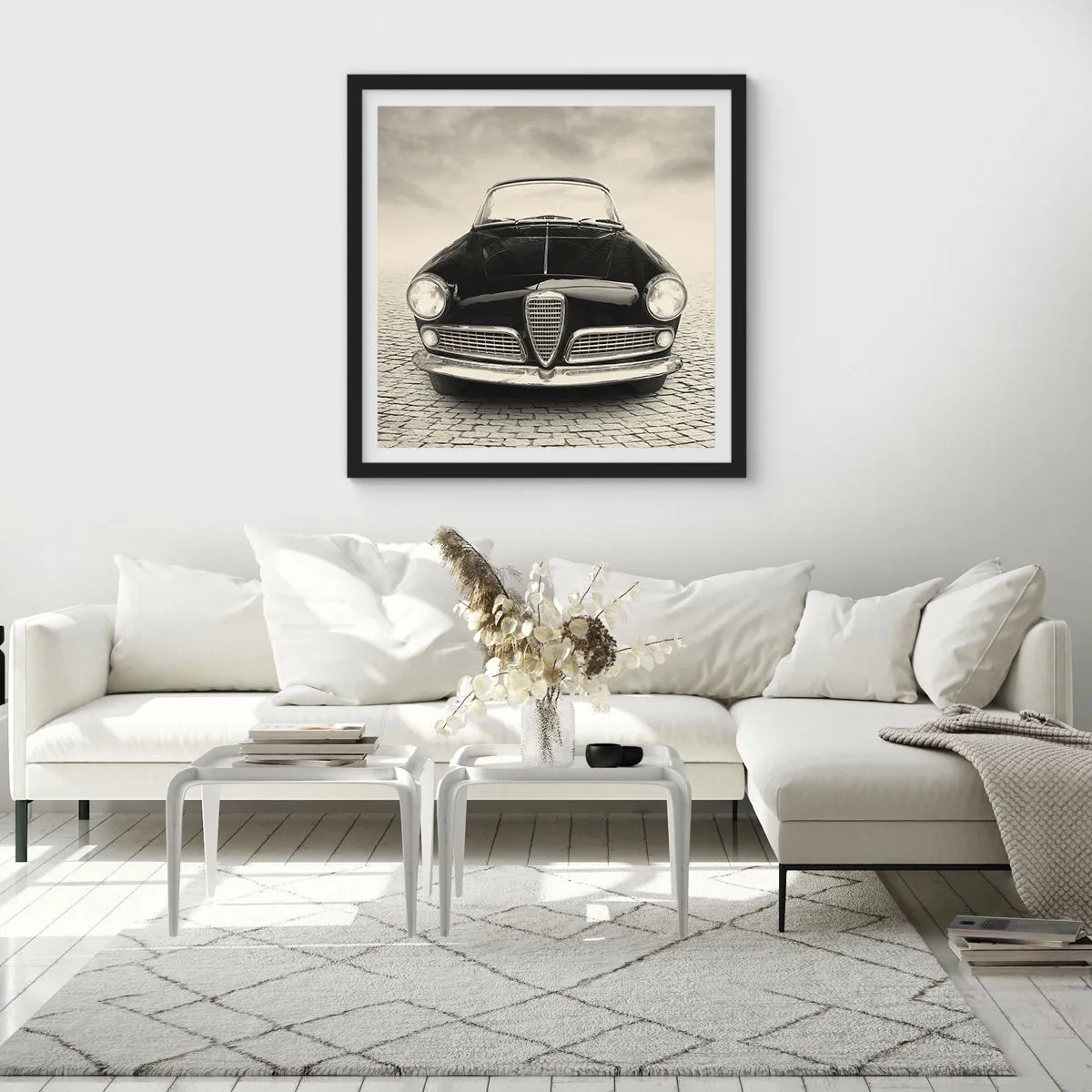 Affiche dans un cadre noir - Poster - Et alors! Tu ne m'aime pas? - 60x60 cm