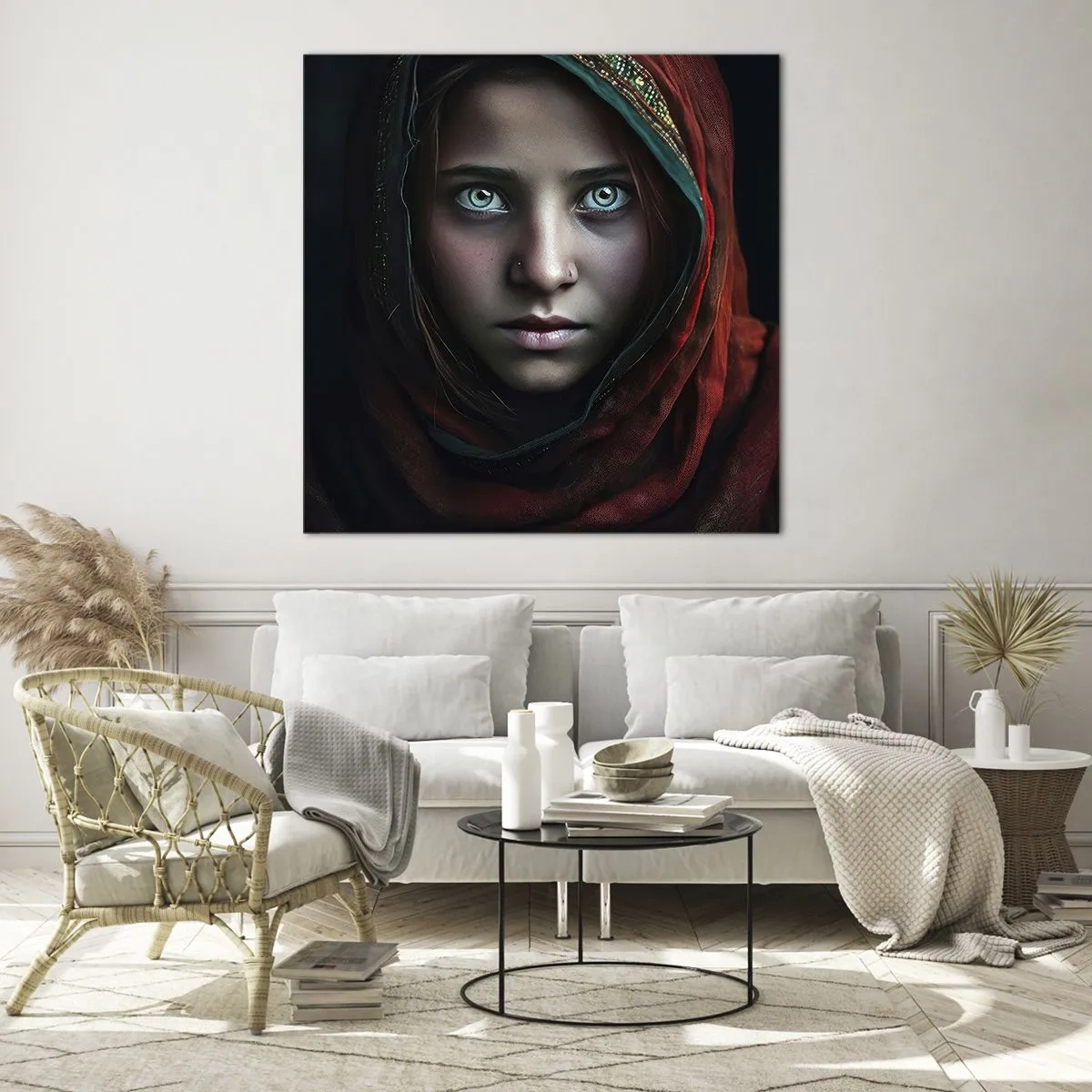 Impression sur verre - Image sur verre - Princesse orientale - 40x40 cm