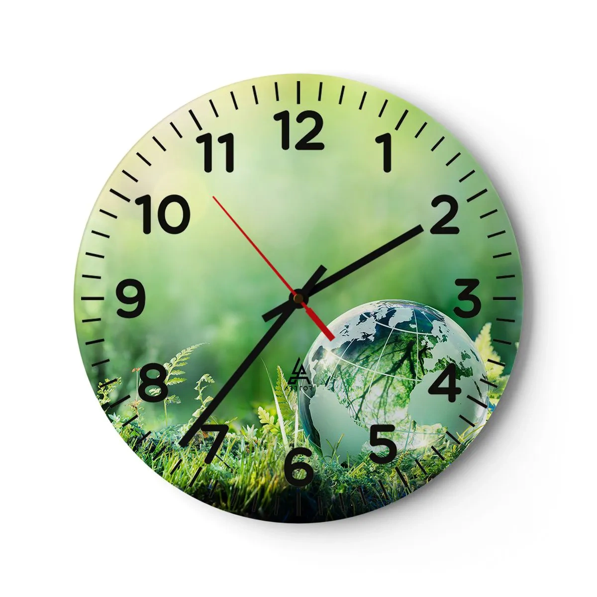 Horloge murale - Pendule murale - La planette verte - 40x40 cm