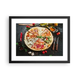 Affiche dans un cadre noir - Poster - Une gamme de saveurs - 40x30 cm