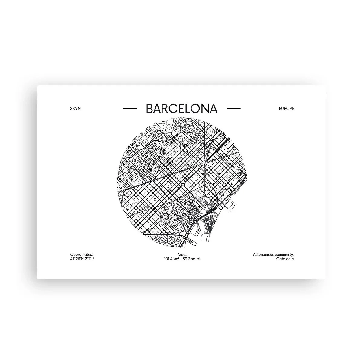 Affiche - Poster - Anatomie de Barcelone - 91x61 cm