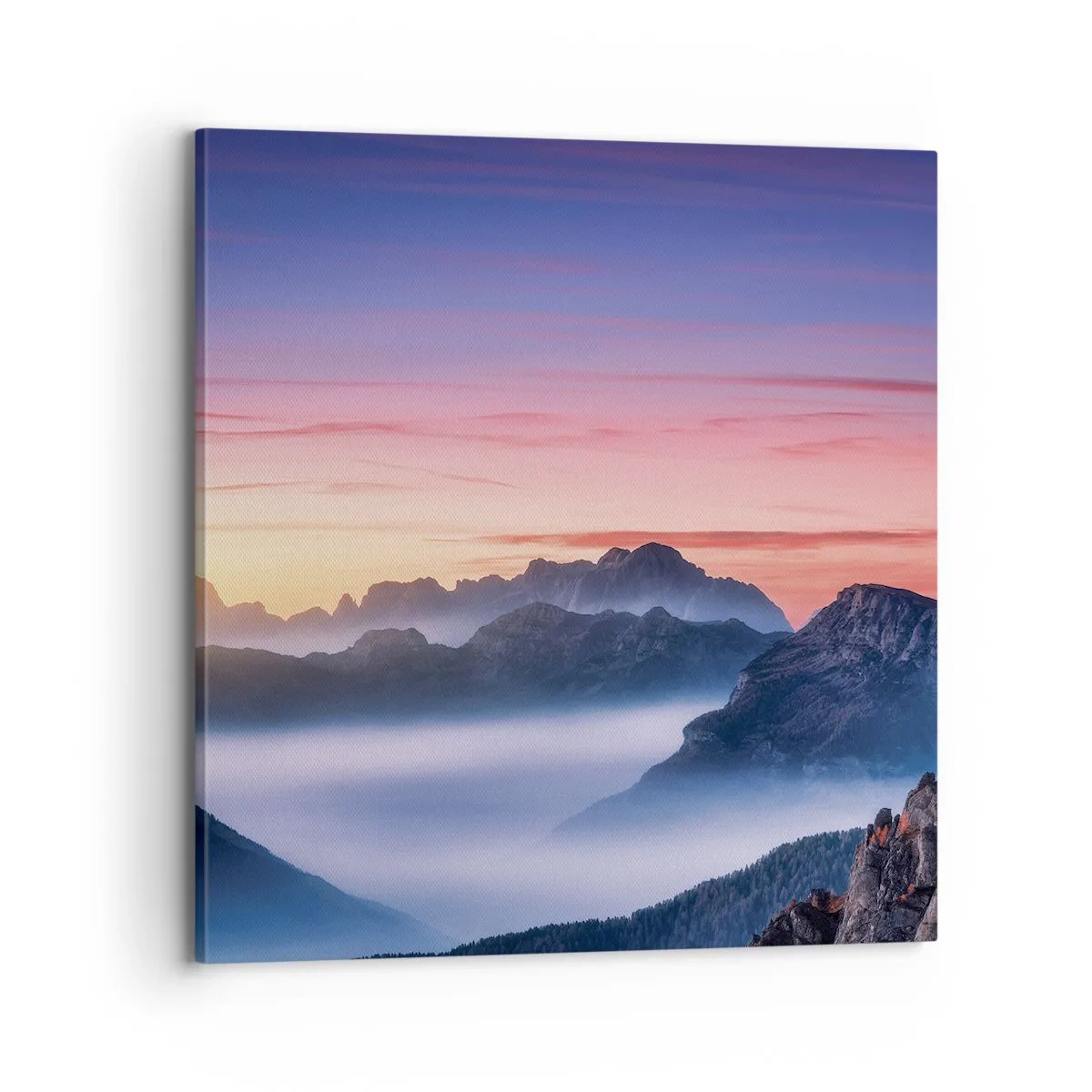 Impression sur toile - Image sur toile - Au-dessus des vallées - 70x70 cm