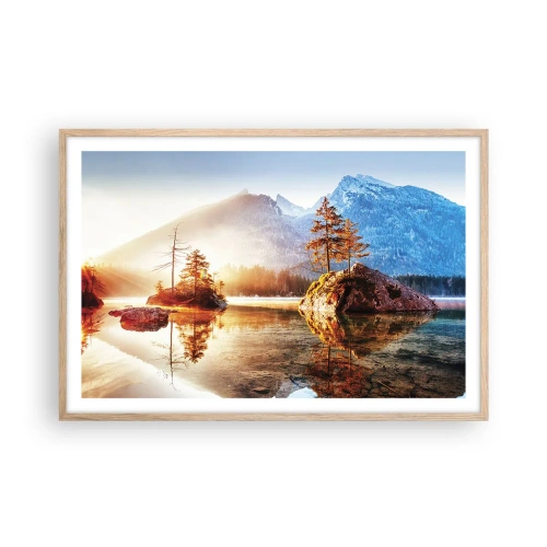 Affiche dans un chêne clair - Poster - La nature sous un nouveau jour - 91x61 cm