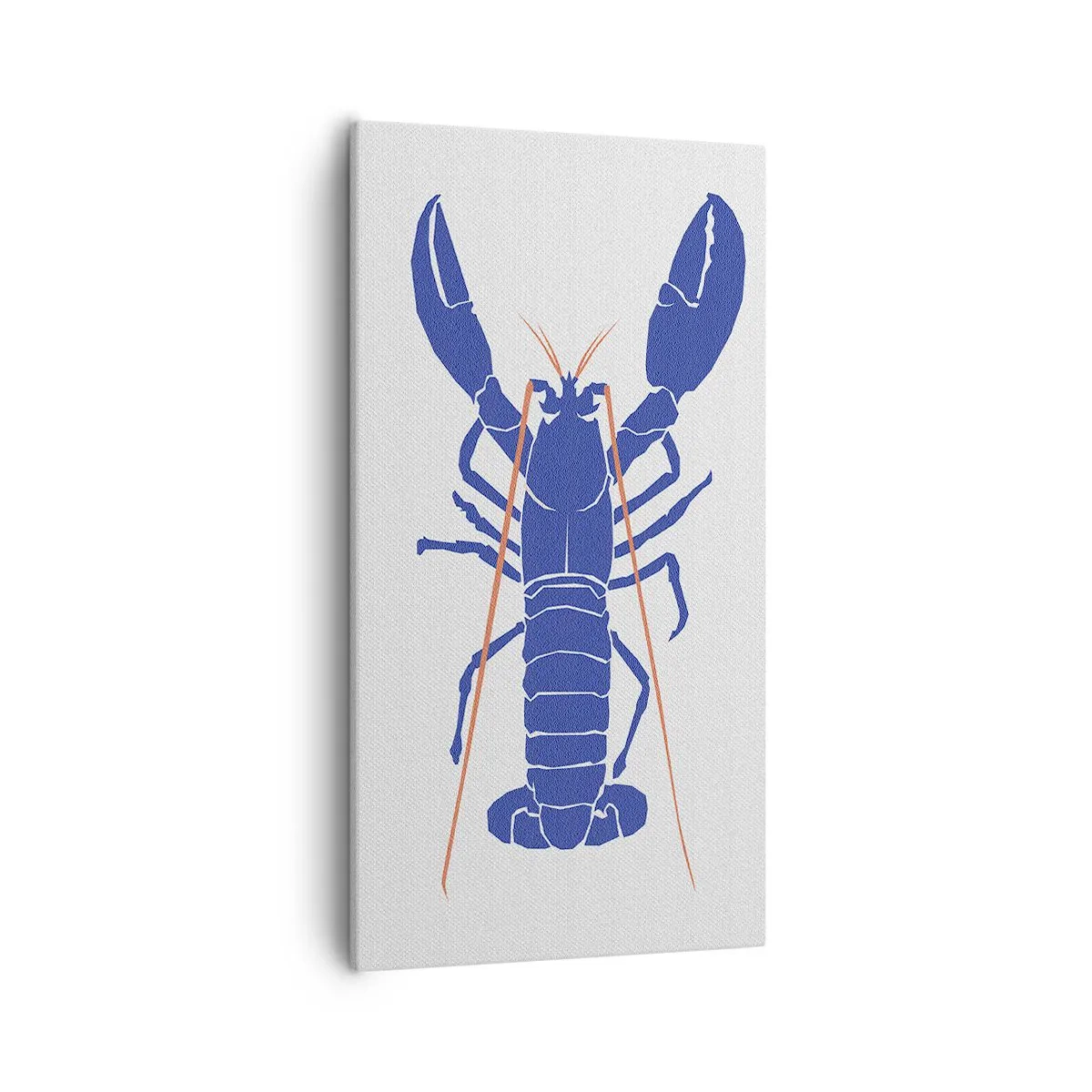 Impression sur toile - Image sur toile - Homard exquis en bleu marine - 55x100 cm