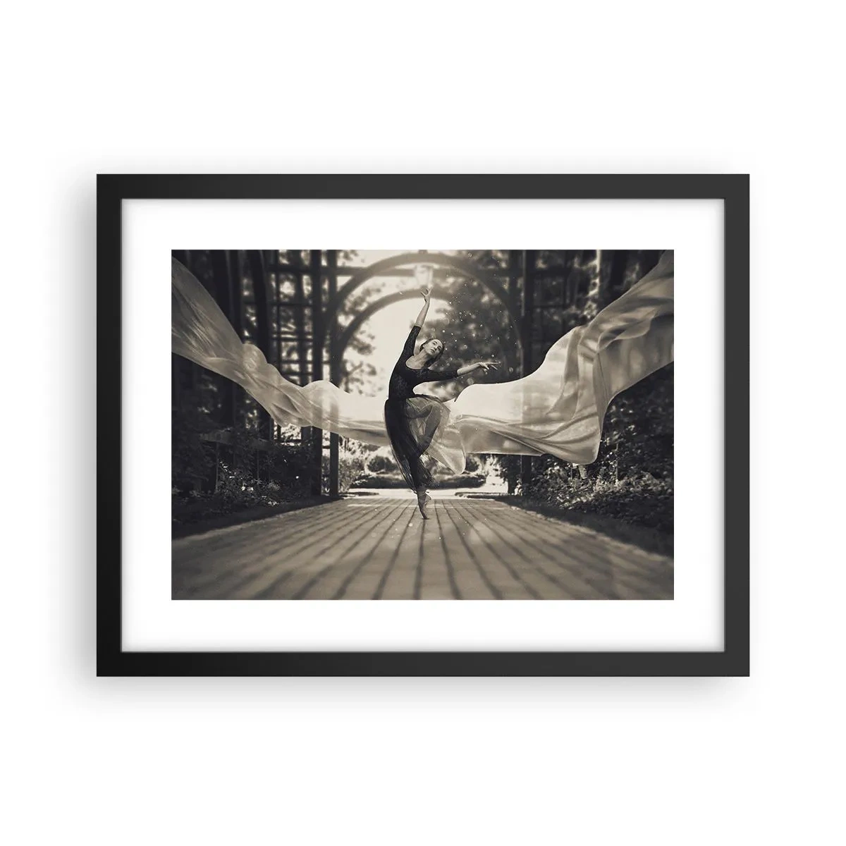 Affiche dans un cadre noir - Poster - La danse de l'esprit jardin - 40x30 cm