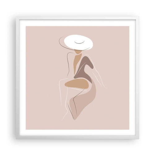 Affiche dans un cadre blanc - Poster - Être une dame - 60x60 cm