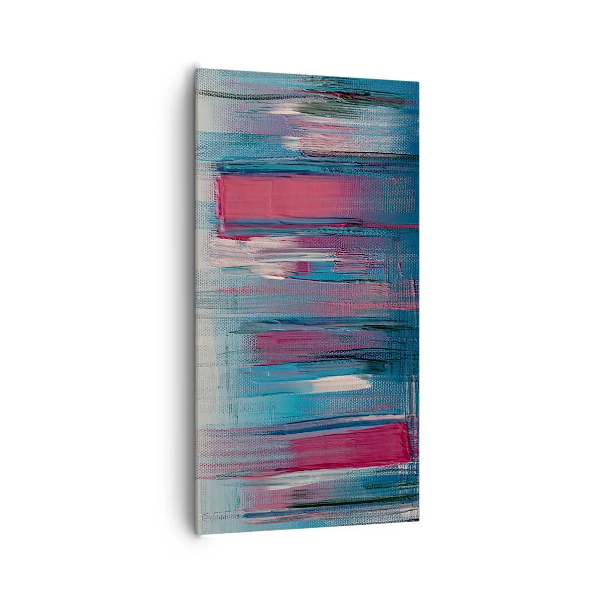 Impression sur toile - Image sur toile - Composition verticale en bleu et rouge - 65x120 cm