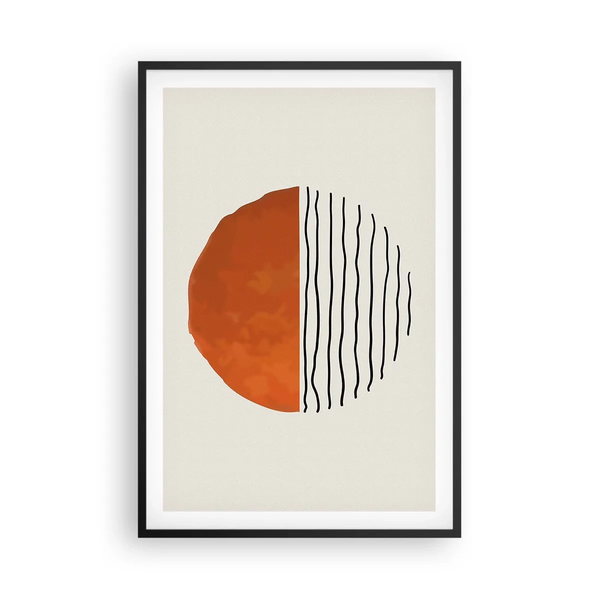 Affiche dans un cadre noir - Poster - Dans un climat japonnais - 61x91 cm