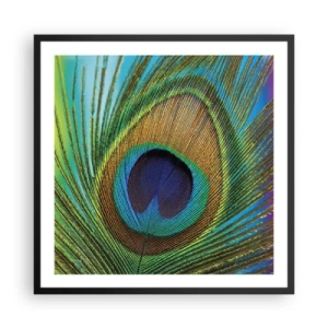 Affiche dans un cadre noir - Poster - Les yeux dans les yeux - 60x60 cm