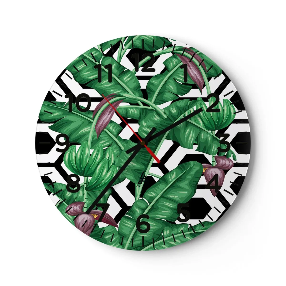 Horloge murale - Pendule murale - Une composition symétrique par nature - 30x30 cm