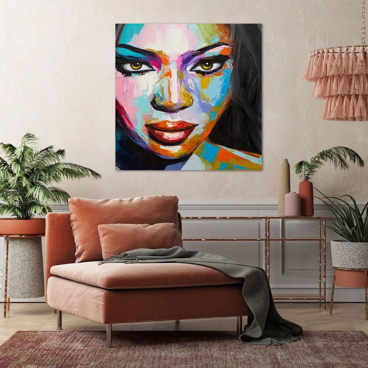 Impression sur toile - Image sur toile - Il est impossible de le quitter les yeux - 50x50 cm