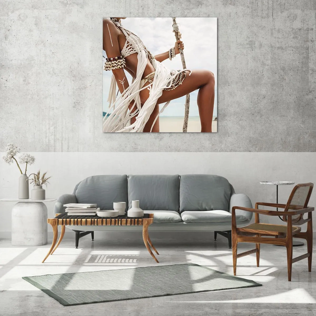 Impression sur verre - Image sur verre - Prêtresse du soleil - 60x60 cm