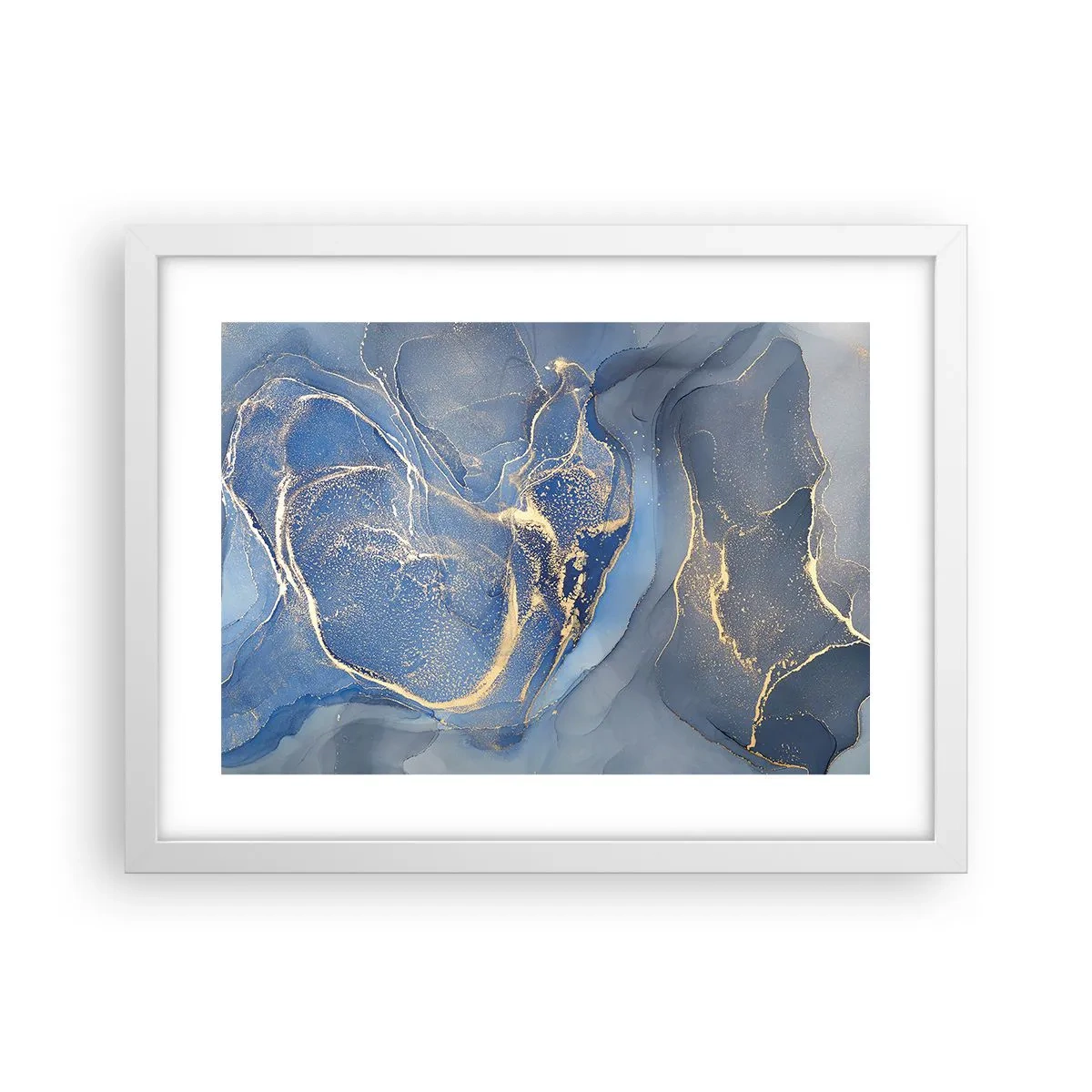 Affiche dans un cadre blanc - Poster - Poussière d'or - 40x30 cm