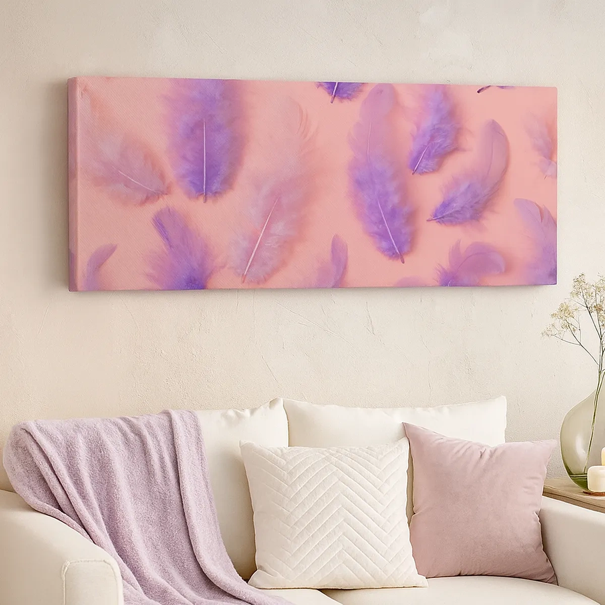 Impression sur toile - Image sur toile - Oiseau de désir lilas - 30x30 cm