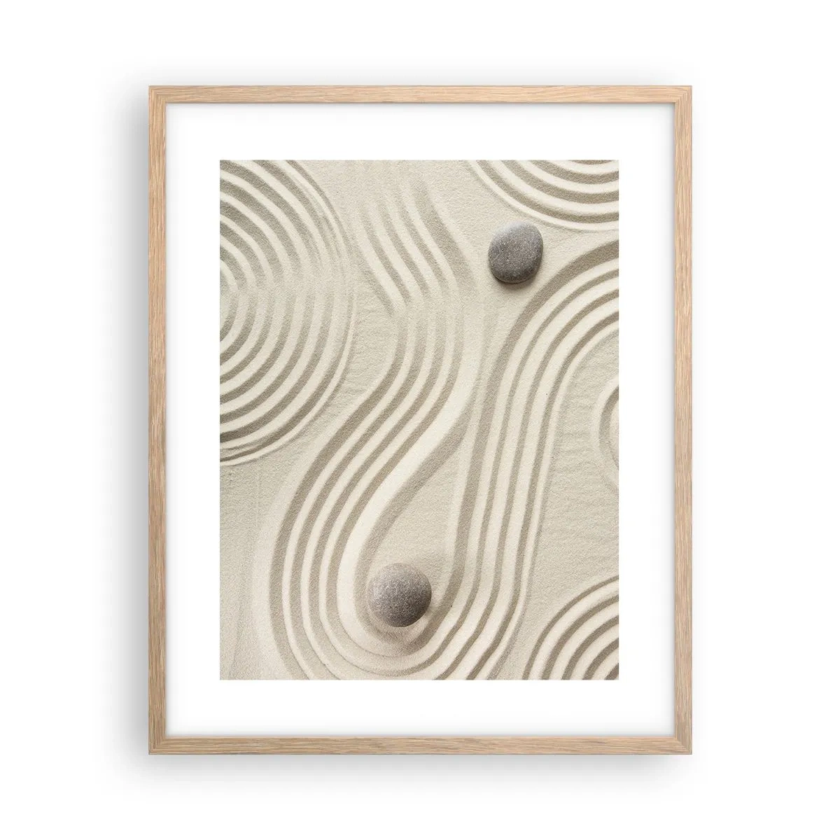 Affiche dans un chêne clair - Poster - Touche de chaleur - 40x50 cm