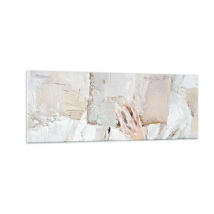 Impression sur verre - Image sur verre - Une peinture impressionniste d'une main tenant un livre ouvert. - 140x50cm - Dans un autre monde - Décoration murale moderne pour le salon et la chambre ARTTOR