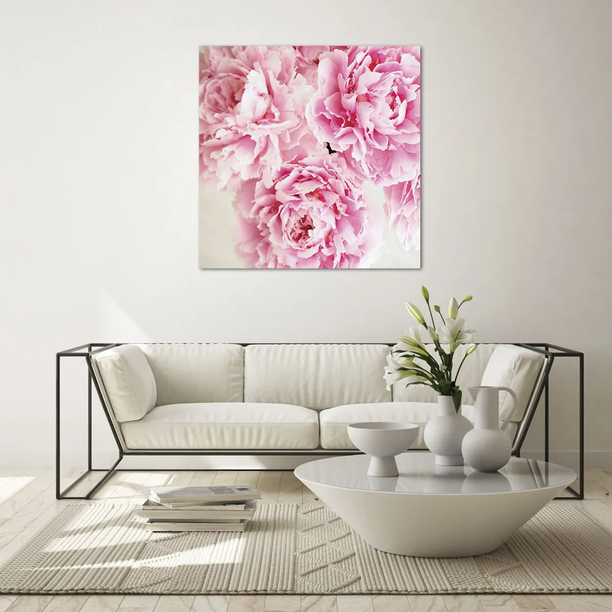 Impression sur verre - Image sur verre - En glamour rose - 60x60 cm
