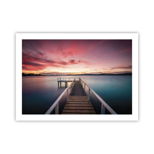 Affiche - Poster - La douce flamme du soir - 70x50 cm