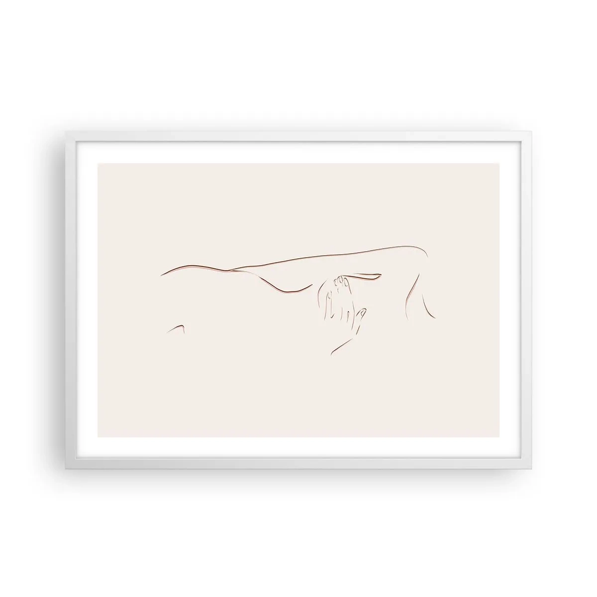 Affiche dans un cadre blanc - Poster - La forme du désir - 70x50 cm