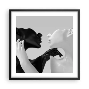 Affiche dans un cadre noir - Poster - Attraction - désir - 50x50 cm
