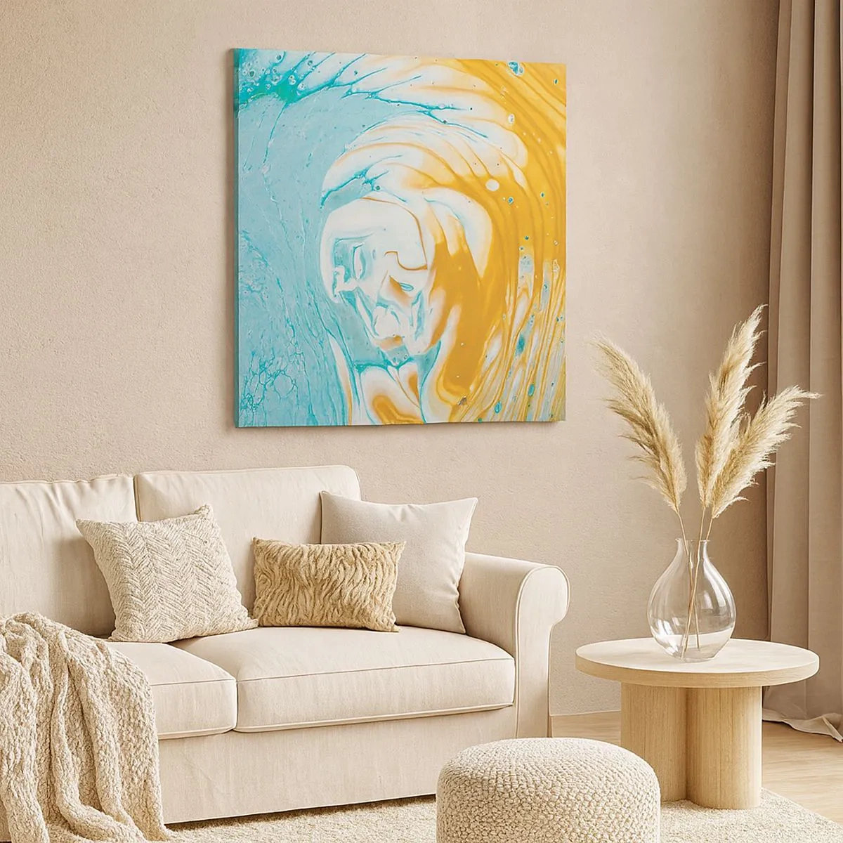 Impression sur toile - Image sur toile - Tourbillon pastel - 30x30 cm