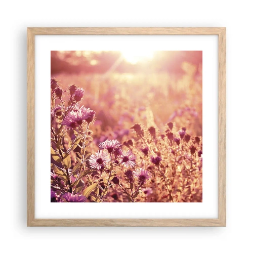 Affiche dans un chêne clair - Poster - Avant que l'été ne parte - 40x40 cm