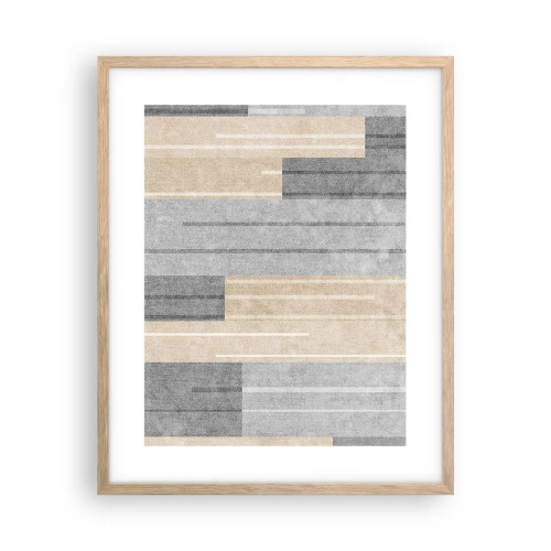 Affiche dans un chêne clair - Poster - Composition : se tenir droit - 40x50 cm